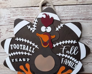 Football Turkey Door Hanger