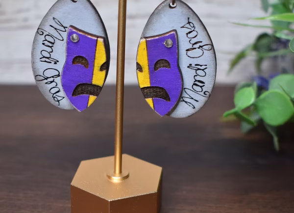 Mardi Gras Earrings