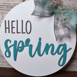Teal Hello Spring